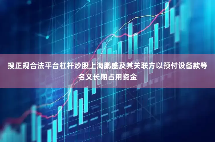 搜正规合法平台杠杆炒股上海鹏盛及其关联方以预付设备款等名义长期占用资金